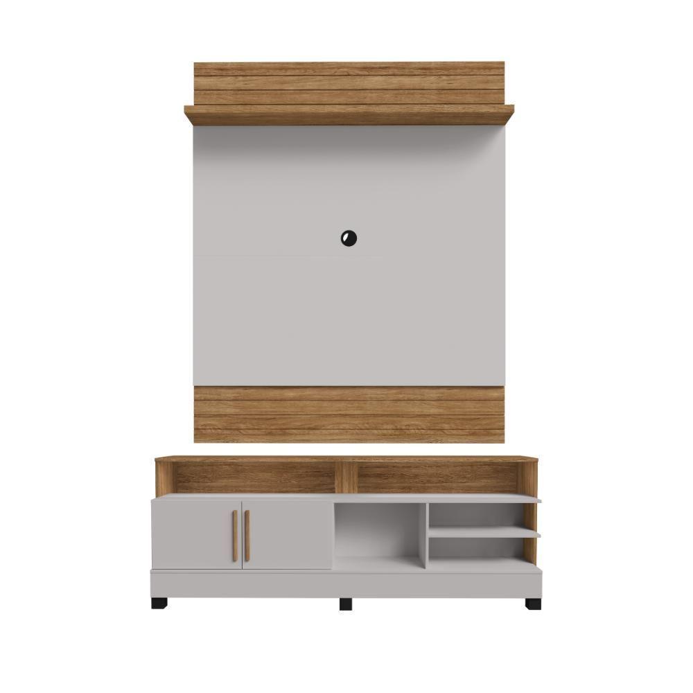 Conjunto Painel E Rack Sunnydale Naturalle Off White - 3