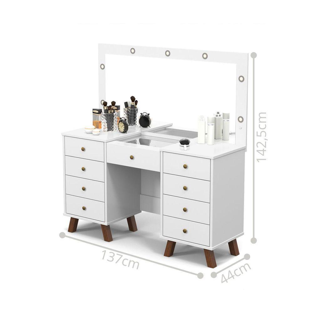 Penteadeira 9 Gavetas Camarim Fernanda Branco - 3