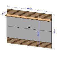 Conjunto Painel E Rack Whiterun Cinamomo Off White - 2