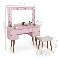 Penteadeira Camarim 5 Gavetas Mariana Rosa - 3