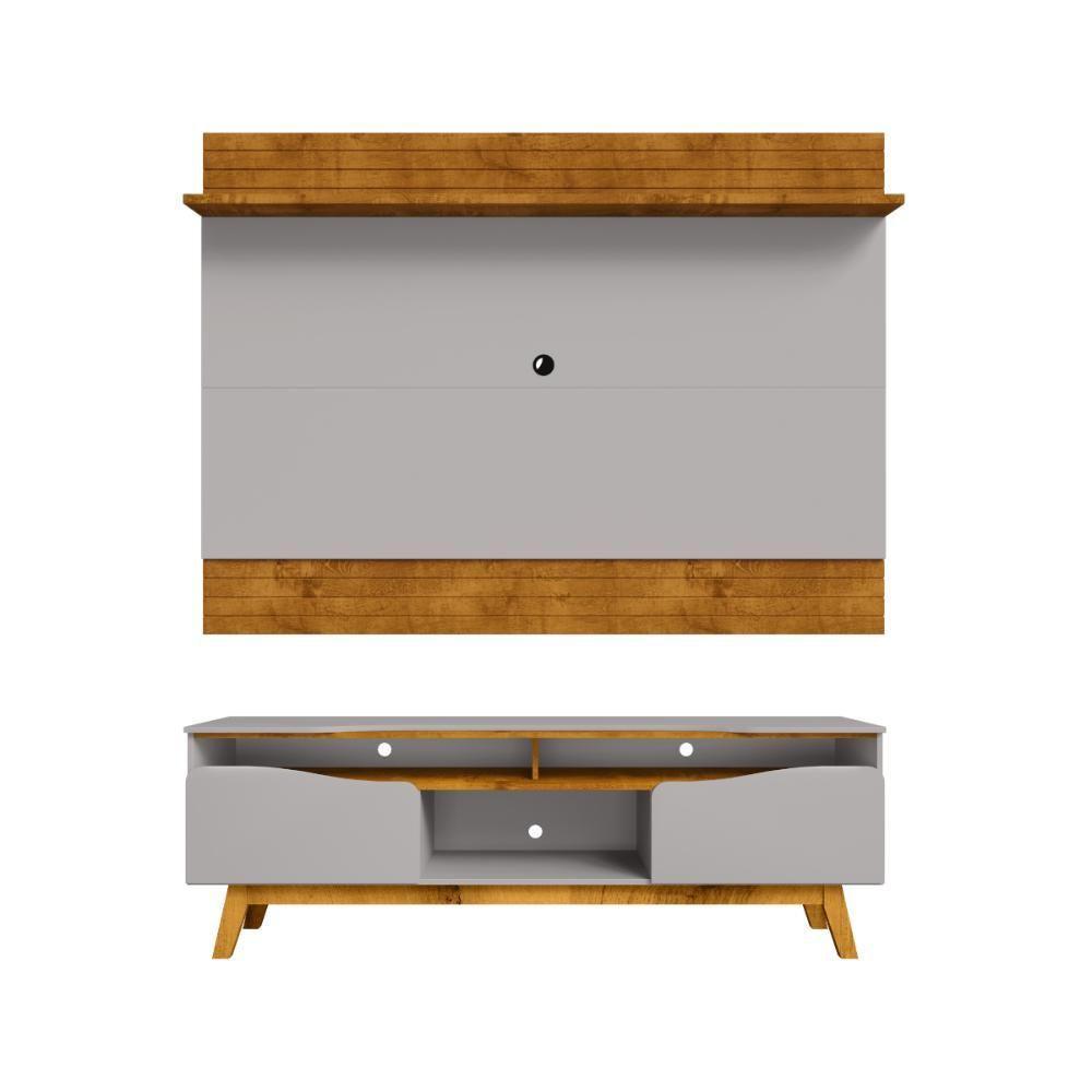 Conjunto Painel E Rack Ymir Naturalle Off White - 1