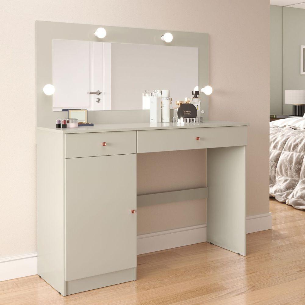 Penteadeira Camarim 2 Gavetas 1 Porta Lara Off White - 1