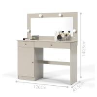 Penteadeira Camarim 2 Gavetas 1 Porta Lara Off White - 3