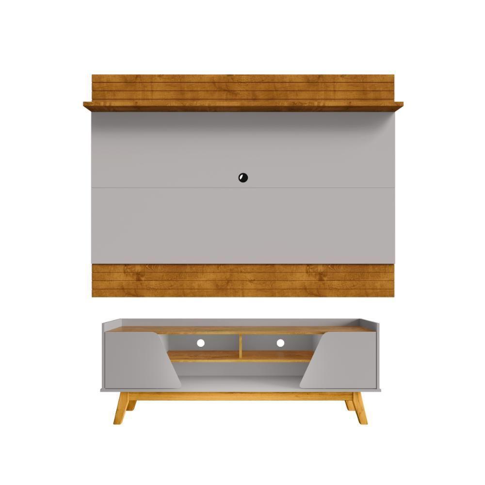 Conjunto Painel E Rack Sui Naturalle Off White - 3