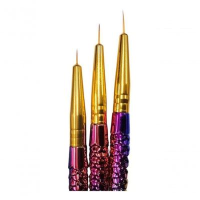 Kit Sereia Ultra Fino 6 Pincéis Francesinha Manicure