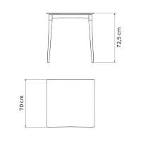 Mesa Tramontina Diana Em Polipropileno Vermelho 70cm Pernas De Madeira - 2