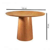 Conjunto Mesa De Jantar Caribe Laminado 1,35m Com 4 Cadeira Beatriz Couro Caramelo E Linho Bege