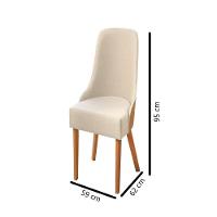 Conjunto Mesa De Jantar Caribe Laminado 1,35m Com 4 Cadeira Beatriz Couro Caramelo E Linho Bege - 5