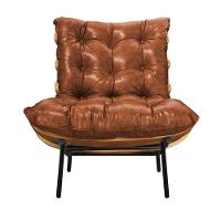 Kit 02 Poltronas Costela Corano Base de Metal D´rossi Nozes