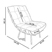 Kit 02 Poltronas Costela Corano Base de Metal D´rossi Nozes - 6