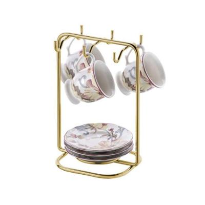 Suporte Para Xícaras E Pires De Café Em Aço Carbono Caffè Future Dourado