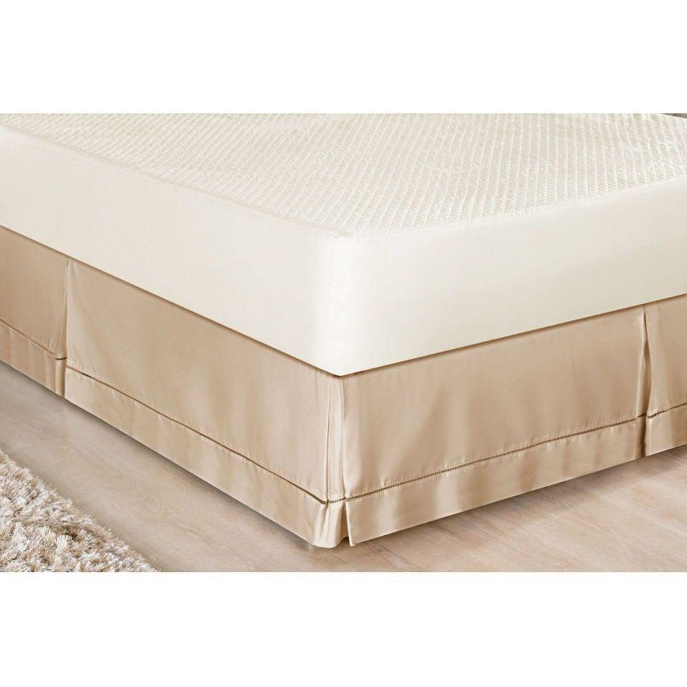 Saia Para Cama Box King Ponto Palito Cáqui - 2