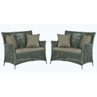 2 Sofás Área Externa Igapó Alumínio Fendi Corda Náutica E8 Verde - 1