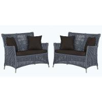 2 Sofás Área Externa Igapó Alumínio Fendi Corda Náutica E9 Prata - 1