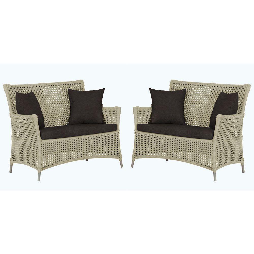 2 Sofás Área Externa Igapó Alumínio Fendi Corda Náutica E9 Rami - 5