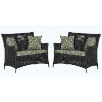 2 Sofás Área Externa Igapó Alumínio Marrom Corda Náutica E5 Preto - 9