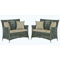 2 Sofás Área Externa Igapó Alumínio Fendi Corda Náutica E7 Verde - 1