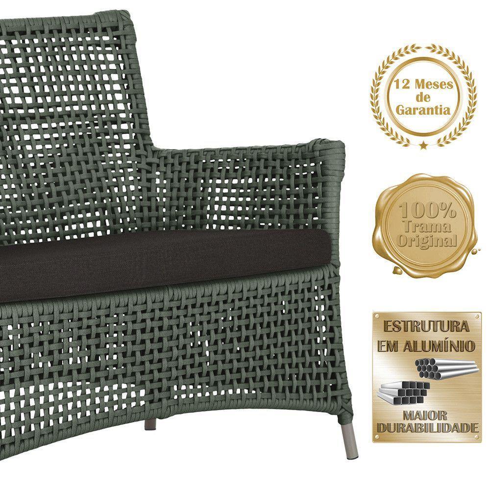 2 Sofás Área Externa Igapó Alumínio Fendi Corda Náutica E9 Verde - 7