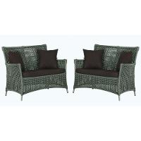 2 Sofás Área Externa Igapó Alumínio Fendi Corda Náutica E9 Verde - 1