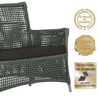 2 Sofás Área Externa Igapó Alumínio Fendi Corda Náutica E9 Verde - 7
