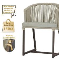 Mesa Com 6 Cadeiras Jantar Noronha Marrom E3 Trama Original Rami