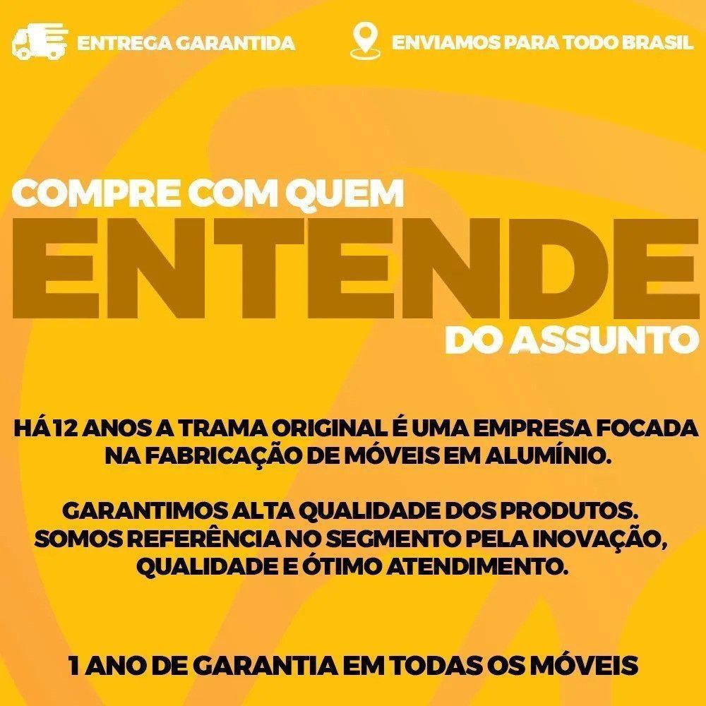 Mesa Com Tampo Ripado Alumínio Para Cozinha Trama Original Preto - 4