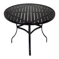 Mesa Com Tampo Ripado Alumínio Para Cozinha Trama Original Preto - 1