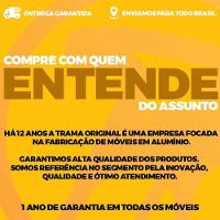 Mesa Com Tampo Ripado Alumínio Para Cozinha Trama Original Preto