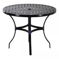 Mesa Com Tampo Ripado Alumínio Para Cozinha Trama Original Preto - 5