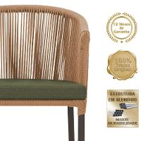 Mesa E 6 Cadeiras Jantar Noronha Marrom E13 Trama Original Terra Cota - 3