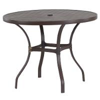 Mesa Com Tampo Ripado Alumínio Para Cozinha Trama Original Marrom - 1