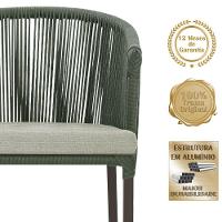 Mesa Com 6 Cadeiras Jantar Noronha Marrom E3 Trama Original Verde - 3