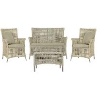 Jogo Sofá E 2 Poltronas E Mesa Igapó Fendi E7 Trama Original Rami - 1