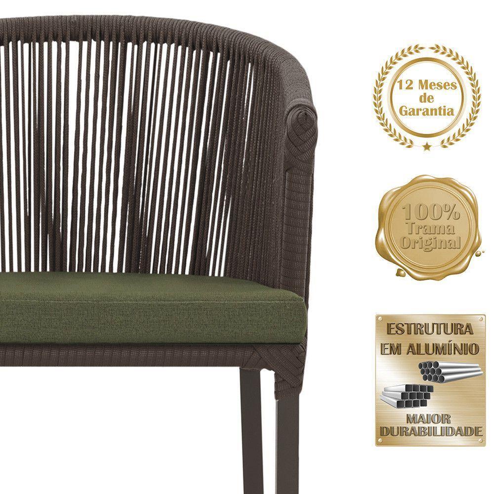 Mesa E 6 Cadeiras Jantar Noronha Marrom E13 Trama Original Marrom - 3