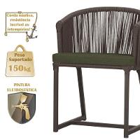 Mesa E 6 Cadeiras Jantar Noronha Marrom E13 Trama Original Marrom