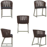 Mesa Com 4 Cadeiras E Noronha Estofado 11 Trama Original Marrom - 5