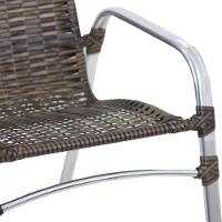 6 Cadeiras Emily E Mesa Em Alumínio Trama Original Argila