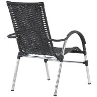 Conjunto De Cadeiras E Mesa De Centro Área Trama Original Preto