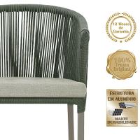 2 Cadeiras De Jantar Noronha Fendi Corda Náutica E3 Trama Verde - 3