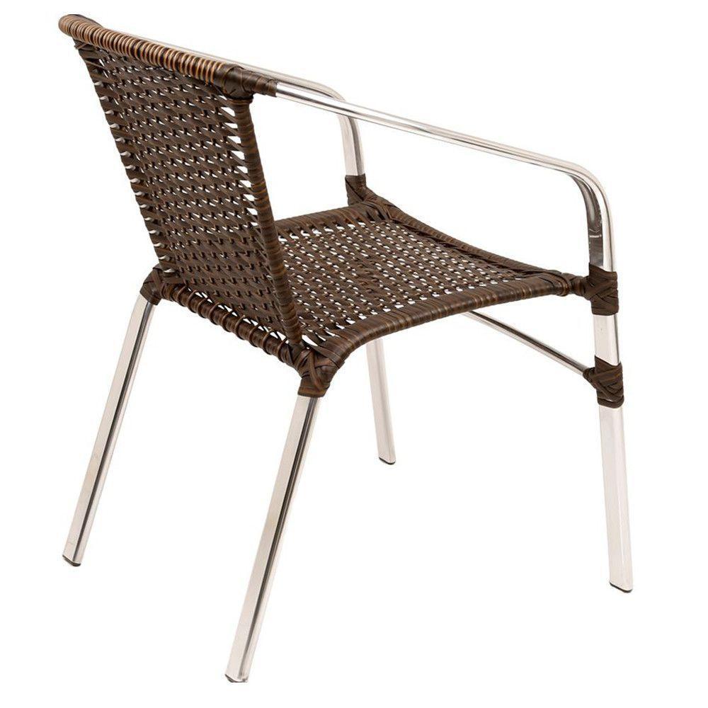 Jogo Turin 4 Cadeiras E Mesa Em Alumínio Trama Original Pedra Ferro - 3