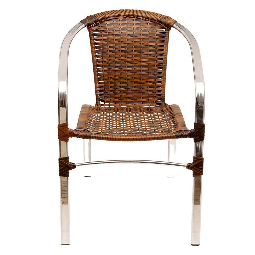 Jogo Turin 4 Cadeiras E Mesa Em Alumínio Trama Original Argila - 3