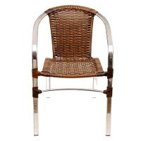 Jogo Turin 4 Cadeiras E Mesa Em Alumínio Trama Original Argila - 3