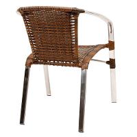 Jogo Turin 4 Cadeiras E Mesa Em Alumínio Trama Original Argila - 5