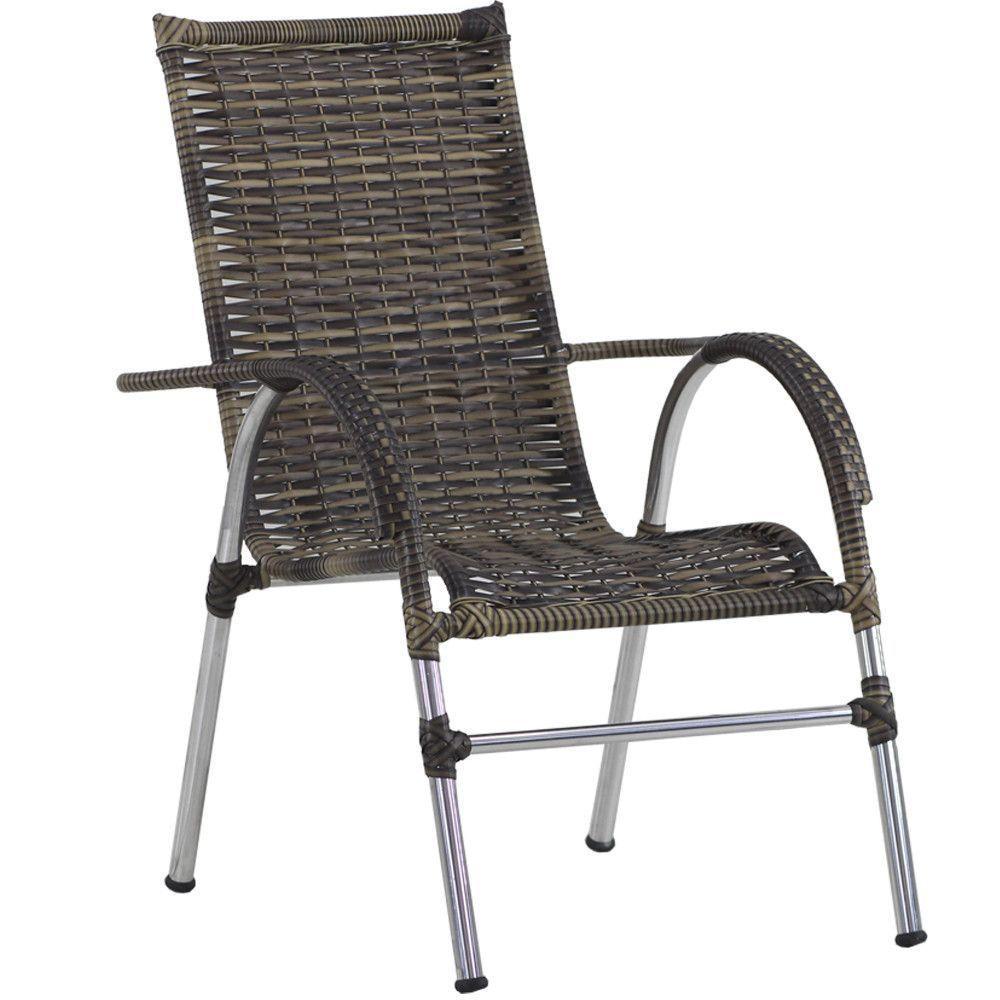 Conjunto De Cadeiras E Mesa De Centro Área Trama Original Cappuccino - 3