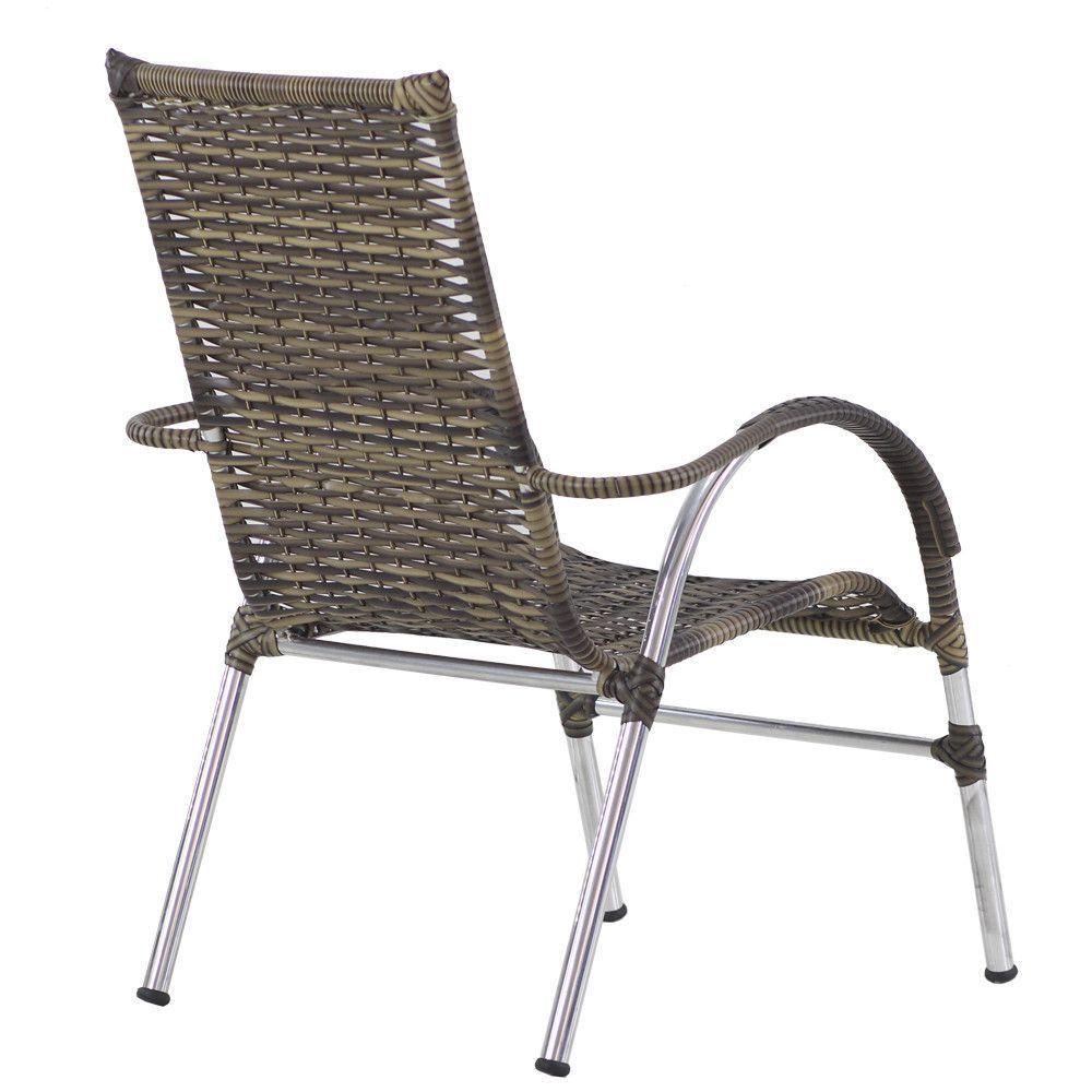 Conjunto De Cadeiras E Mesa De Centro Área Trama Original Cappuccino - 4