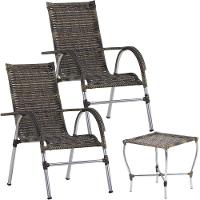 Conjunto De Cadeiras E Mesa De Centro Área Trama Original Cappuccino - 1