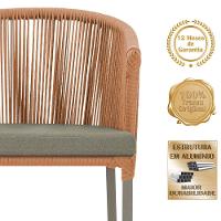 Mesa Com 4 Cadeiras E Noronha Estofado 8 Trama Original Terra Cota - 3