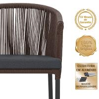 Mesa Com 4 Cadeiras E Noronha Estofado 11 Trama Original Marrom - 3