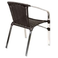 Jogo Turin 4 Cadeiras E Mesa Em Alumínio Trama Original Preto - 5