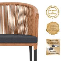 Mesa Com 4 Cadeiras E Noronha Estofado 11 Trama Original Terra Cota - 3